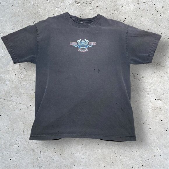 Alstyle Apparel & Activewear Other - Vintage Orange County Choppers New York Eagle Biker T-Shirt Black Distressed